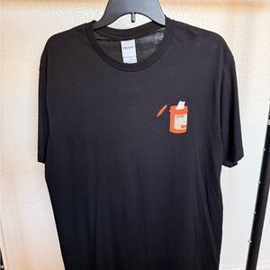 Ripndip Black Tee with Orange Can Graphic